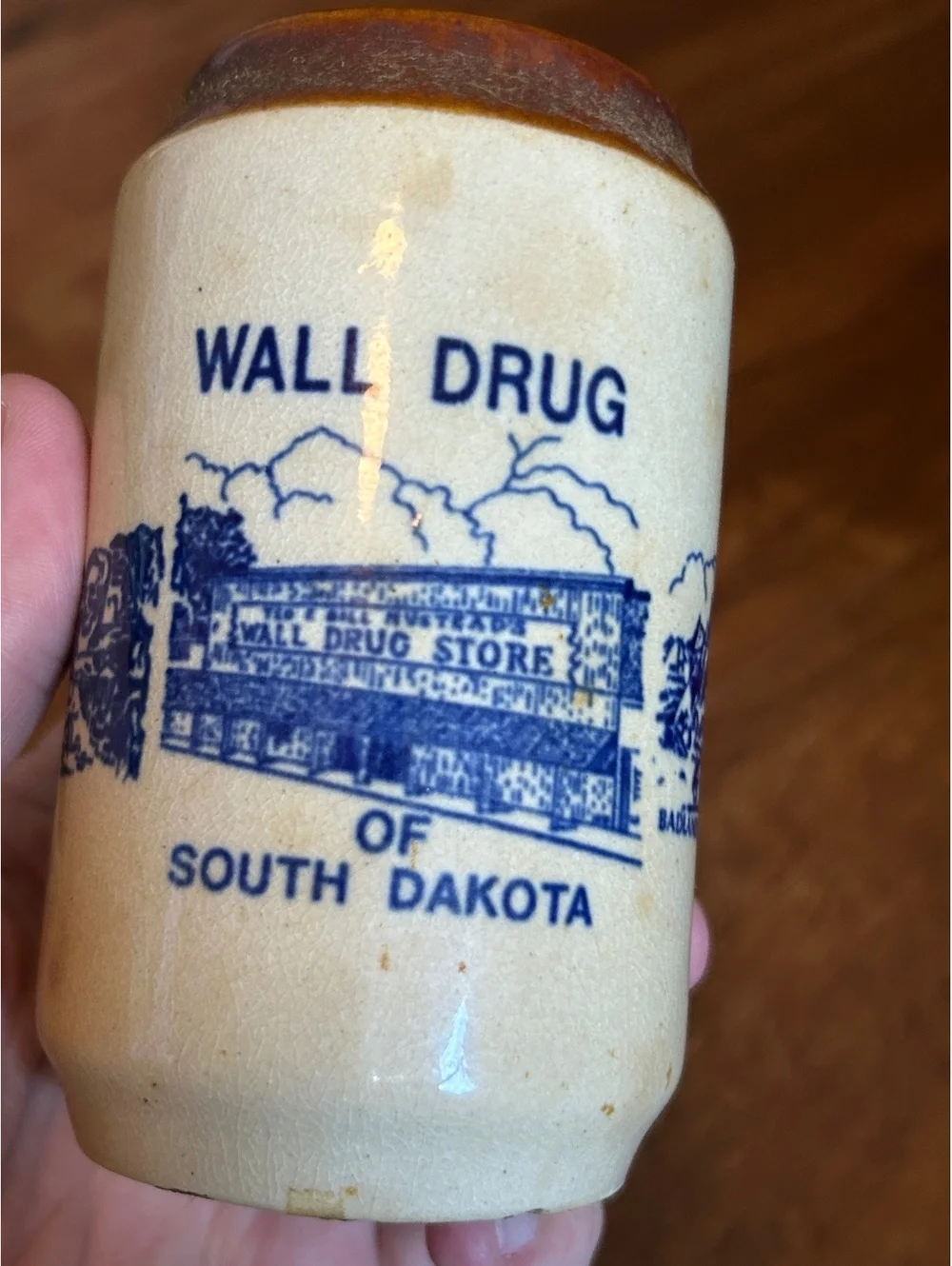 Vintage Wall Drug South Dakota Salt and Pepper Shakers Ceramic Set